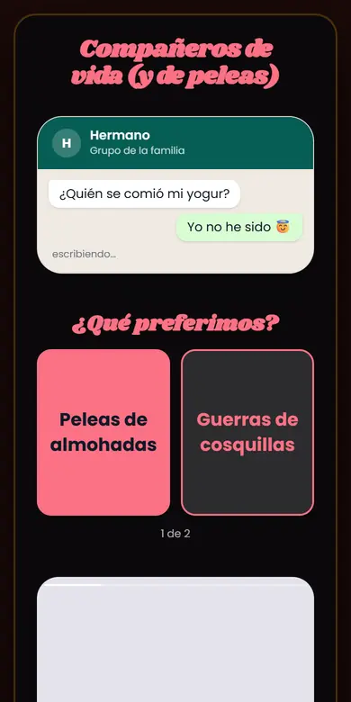 Vista de la plantilla Para mi hermano/a