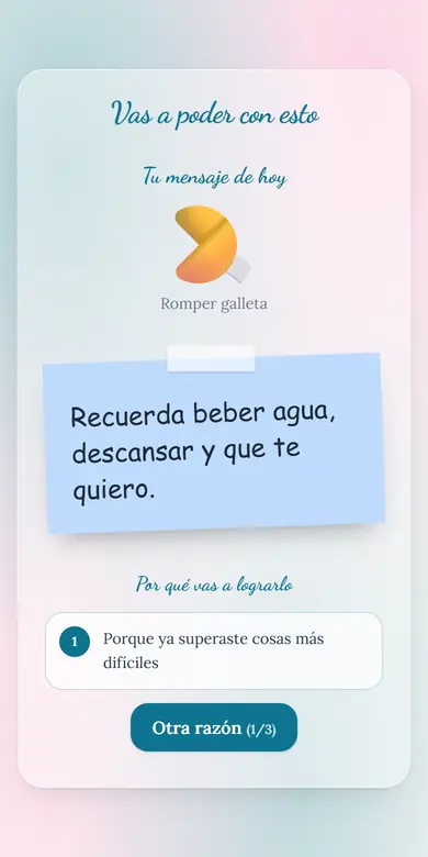 Vista de la plantilla Mucho ánimo